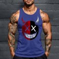 thumbnail image 1 of JXMVOJ Men's Halloween Print Round Neck Tank Blouse, Casual Sports Style Breathable Sweat-Wicking Non-Shrinking Non-Fading, Suitable for Spring Summer, Outdoor Daily Casual Wear, 1 of 5