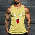thumbnail image 1 of JXMVOJ Men's Halloween Printing Round Neck Regular Casual Sports Tank Fashion Casual Lightweight Non-Shrinking Sweat-Wicking Breathable, Loose Comfortable, Outdoor Casual Daily Wear, 1 of 5