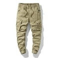 thumbnail image 1 of JXMVOJ Cargo Pants for Men Casual Cotton Relaxed Fit Pants Stretch Elastic Waist Lightweight Work Pants Multi Pockets, 1 of 7