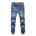thumbnail image 1 of JXMVOJ Men's Joggers Denim Jean Pants Casual Cotton Elastic Draw String Work Trousers Pants, 1 of 5
