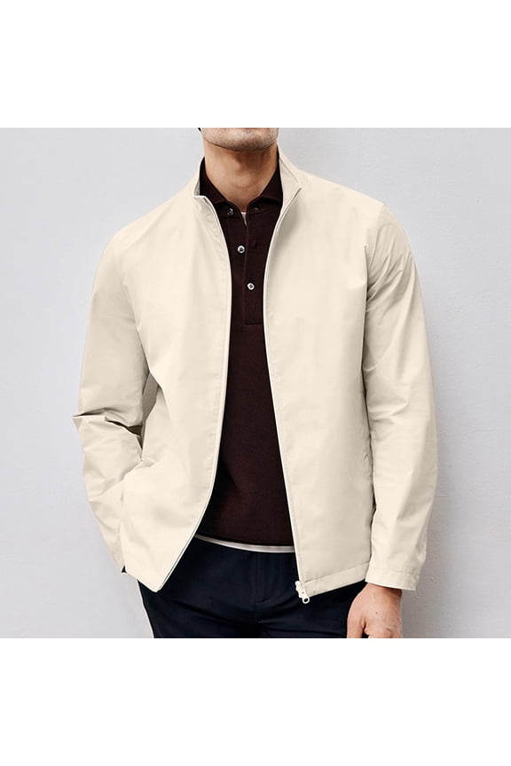 Men's Lightweight Jackets Casual Windbreaker Stylish Light Fall Golf Full Zip Up Work Dress Business