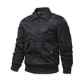 thumbnail image 1 of JXMVOJ Men's Lightweight Multi Pockets Zip Front Lapel Collar Jackets Windbreaker, 1 of 4