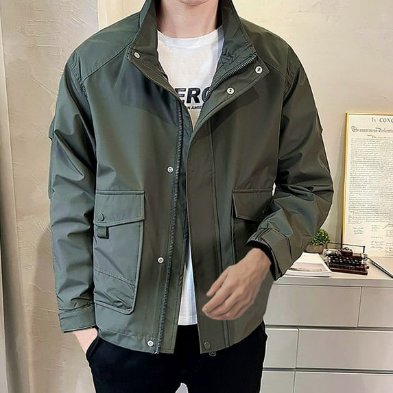 JXMVOJ Men's Lightweight Softshell Jacket Hooded Water Resistant Winter Hiking Windbreaker Jackets Men Workwear Fall Casual Loose Windproof Zipper Pocket Buckle Long Sleeved Hooded Casual Jacket