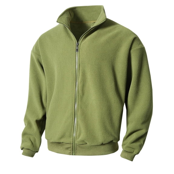 JXMVOJ Men's Lightweight Velour Shirt Jacket Casual Long Sleeve Full Zip Shacket Jackets