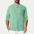 thumbnail image 1 of JXMVOJ Men's Linen Blend Short Sleeve Shirt Casual Summer Beach Vacation Work Outerwear, 1 of 6