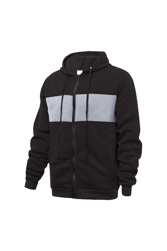 Men's Long Sleeve Quilted Lined Flannel Shirt Jacket with Hood