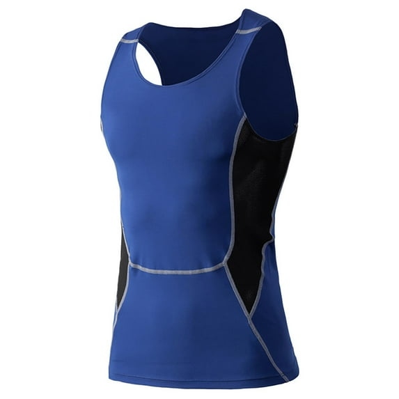 JXMVOJ Men's Mesh Tank Top Shirt Quick Dry Sleeveless Shirts Fitted Muscle Tank Tops Sport Round Neck Summer Gym Workout Vest Breathable Training Bodybuilding Fitness Undershirt