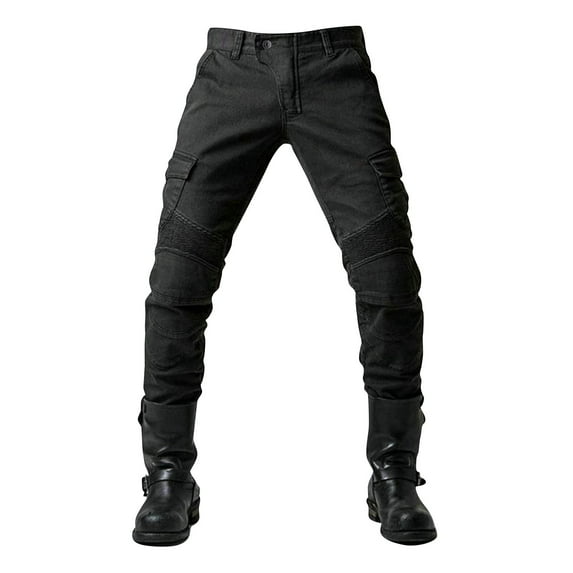 JXMVOJ Men's Motorcycle Riding Pants Denim Jeans Fashion Zipper Button Solid Casual Pocket Sports Trousers Pants