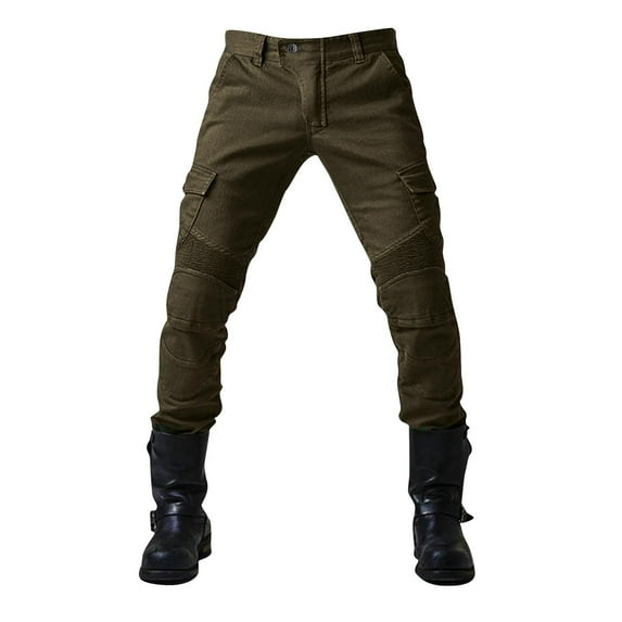 JXMVOJ Men's Motorcycle Riding Pants Denim Jeans Fashion Zipper Button Solid Casual Pocket Sports Trousers Pants