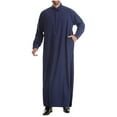 thumbnail image 1 of JXMVOJ Men's Muslim Robe Arab Middle Robe Long Style Long Sleeve Pullover Long Shirt Fashion Casual Robe, 1 of 8