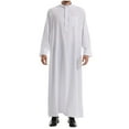thumbnail image 1 of JXMVOJ Men's Muslim Robe Arab Middle Robe Long Style Long Sleeve Pullover Long Shirt Fashion Casual Robe, 1 of 1