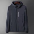 thumbnail image 1 of JXMVOJ Men's Nylon Spandex Sunscreen Long Sleeved Hooded Shirt - UPF 50+, Breathable, Lightweight, Loose for Hiking, Camping, Fishing & Outdoor, 1 of 9