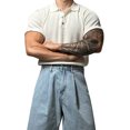 thumbnail image 1 of JXMVOJ Men's Polo Shirt Collar Short Sleeved Shirt Summer Casual Tops Solid Color Knitted Poloshirt with Button Fashion Leisure Tees Beach Sport Gym Blouses, 1 of 5