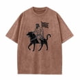 thumbnail image 1 of JXMVOJ Men's Polyester Short Sleeve T-Shirt - Fashionable Comfortable Lightweight Personalized Batik Washed Top for Spring Summer Casual, Daily, Party & Work, 1 of 2