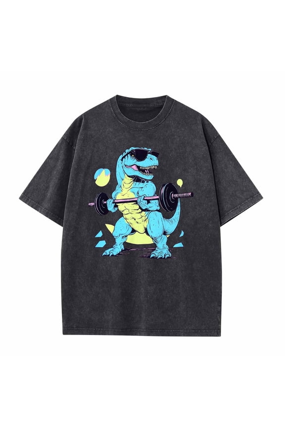 Men's Polyester Short Sleeve T-Shirt - Fashionable Comfortable Lightweight Personalized Batik Washed Top for Spring Summer Casual, Daily, Party & Work