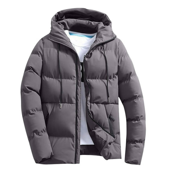 JXMVOJ Men's Puffer Jacket Lightweight Packable Winter Hooded Jacket