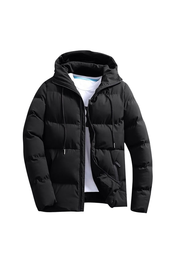 Men's Puffer Jacket Lightweight Packable Winter Hooded Jacket