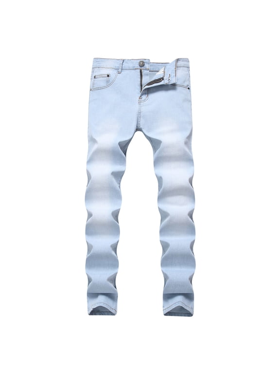 Men's Slim Fit Stretch Jeans Ripped Skinny Jeans for Men, Fashion Distressed Straight Comfort Flex Waist Pants
