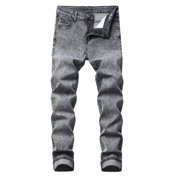 JXMVOJ Men's Slim Fit Stretch Jeans Ripped Skinny Jeans for Men, Fashion Distressed Straight Comfort Flex Waist Pants