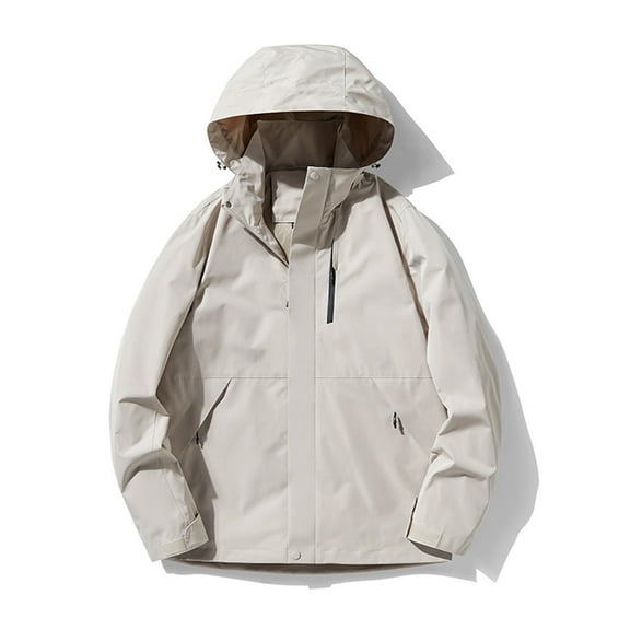 JXMVOJ Men's Softshell Military Jacket With Removable Hood, Water Repellent Outdoor Reflective Coat