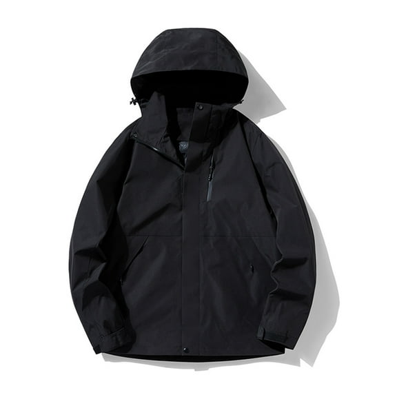 JXMVOJ Men's Softshell Military Jacket With Removable Hood, Water Repellent Outdoor Reflective Coat