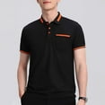 thumbnail image 1 of JXMVOJ Men's Solid-Color Casual Button Pocket Shirt, Short Sleeve, Turndown Collar, Polyester Blouse for Summer & Spring, Perfect for Daily Wear & Outdoor Activities, 1 of 6