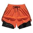 thumbnail image 1 of JXMVOJ Men's Solid Color Pocket Drawstring Casual Youth Versatile Sports Oversized Shorts, 1 of 5