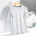 thumbnail image 1 of JXMVOJ Men's Spring Summer Breathable Moisture-Wicking Short Sleeve Casual Shirt, Round Neck Design for Outdoor Daily Activities, 1 of 4