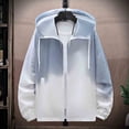 thumbnail image 1 of JXMVOJ Men's Spring Summer Outdoor Gradient Hooded Long Sleeve Shirt, Breathable Polyester Casual Design for Daily Activities, Lightweight Packable Travel Tops, 1 of 7