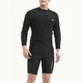 thumbnail image 1 of JXMVOJ Men's Summer Acrylic Long Sleeved Swimsuit Set Drying Top Cropped Pants - High Elastic, Breathable, Stylish for Swimming, Fitness, Outdoor, Casual, Daily, 1 of 9