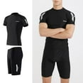 thumbnail image 1 of JXMVOJ Men's Summer Acrylic Swimsuit Set Short-Sleeved Drying Shirt Five-Point Pants - High Elastic, Breathable, Stylish for Swimming, Fitness, Outdoor, Casual, Daily, 1 of 9