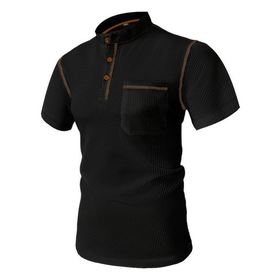 JXMVOJ Men's Summer Casual Button Pocket Collar Shirt, Lightweight Polyester Fabric for Daily, Party, Wedding, Outdoor Casual Wear