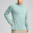 thumbnail image 1 of JXMVOJ Men's UPF50+ Sun Protection Long Sleeve Hoodie Shirt with Thumb Hole & Pockets, Polyester Fabric for Fishing Hiking Camping Outdoor Activities, 1 of 9