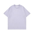 thumbnail image 1 of JXMVOJ Men's Vintage Solid Color Casual Short Sleeve Shirt, Breathable Polyester-Spandex, Lightweight Round Neck Top for Spring & Summer, Daily Wear & Fitness, 1 of 3