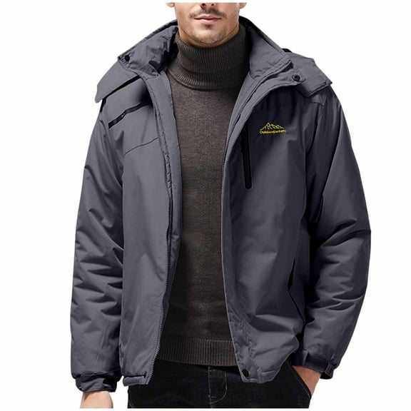 JXMVOJ Men's Winter Coats Water Resistant Snow Ski Jacket Fleece Lined Parka Pockets