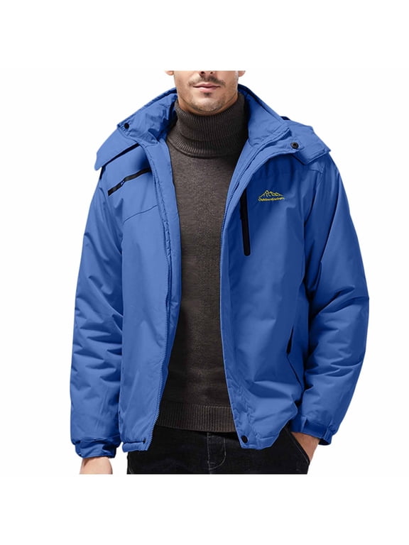 Men's Winter Coats Water Resistant Snow Ski Jacket Fleece Lined Parka Pockets