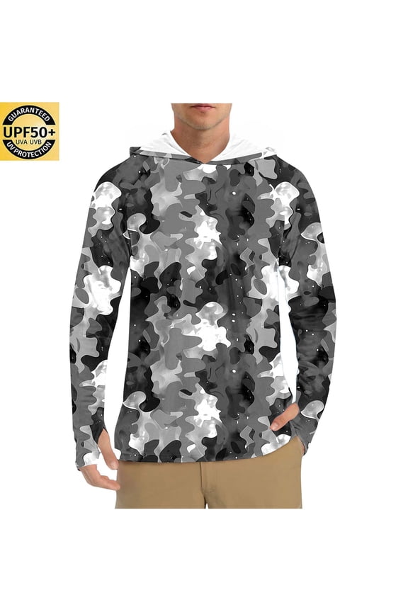 Men's & Women's Lightweight Sunscreen Hoodie, UPF 50+ Sun Protection, Breathable, Moisture-Wicking, Long Sleeve Hooded Blouse for Hiking, Camping, Outdoor Sports