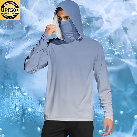 JXMVOJ Men's & Women's Summer UPF50 Lightweight Breathable Sun Protection Hooded Blouse for Hiking Camping Fishing, Elastic Fabric Foldable Design