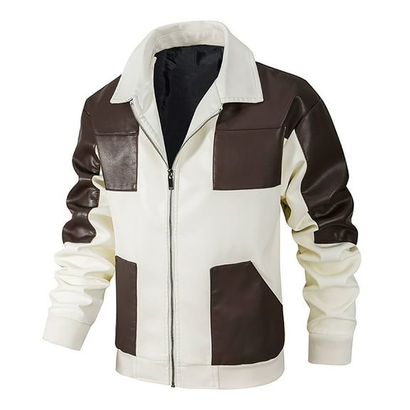 JXMVOJ Men's Zip-Front Golf Jacket Long Sleeve Hoodless Casual Outwear