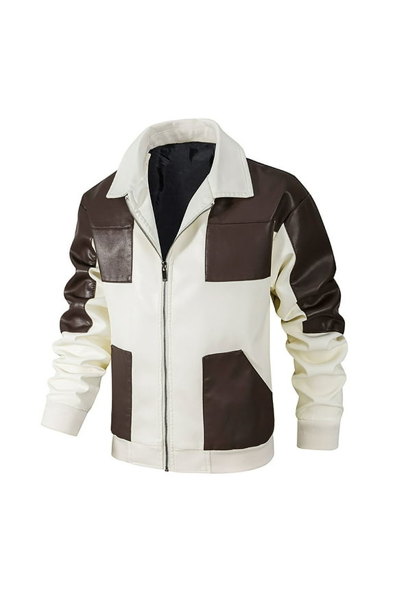 Men's Zip-Front Golf Jacket Long Sleeve Hoodless Casual Outwear