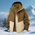 thumbnail image 1 of JXMVOJ Men's Zip Up Hoodies Windproof Fleece Jacket Solid Color Outdoors Mountaineering Warm Long Sleeve Jackets Comfort Outwear Casual Zipper Coat Multi-Pocket, 1 of 9