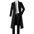 thumbnail image 1 of JXMVOJ Mens Casual Long Trench Coat Single Or Double Breasted Pea Coat Warm Winter Overcoat with Pockets, 1 of 8