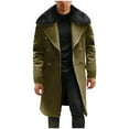 thumbnail image 1 of JXMVOJ Mens Casual Long Trench Coat Single Or Double Breasted Pea Coat Warm Winter Overcoat with Pockets, 1 of 4