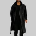 thumbnail image 1 of JXMVOJ Mens Double Breasted Trench Coat Casual Lapel Collar Business Winter Long Overcoats Men Casual Solid Double-breasted Turndown Windbreaker Over The Knee Coat, 1 of 3