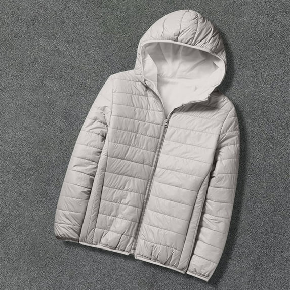 JXMVOJ Men's Thicken Puffer Jacket Insulated Water-Resistant Warm Winter Coat Winter Hooded Down Jacket Zipper Cardigan Pocket Long Sleeve Padded Jacket Coat with Hood