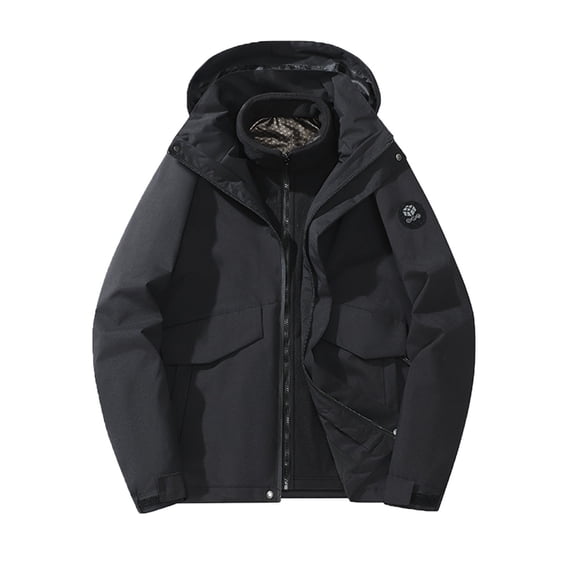 JXMVOJ Mens Lightweight Safari Jacket Casual Zip Up Jacket Windproof Work Coat with Pockets