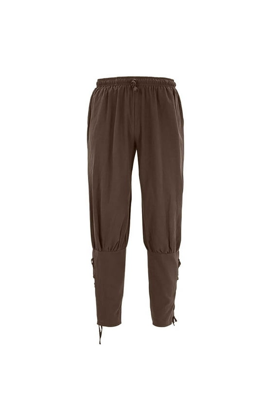 Mens Spring Summer Autumn Ankle Banded Pants Medieval Viking Navigator Trousers Renaissance Pants