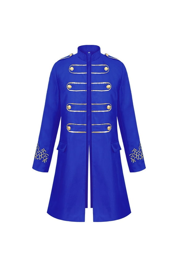 Mens Steampunk Vintage Tailcoat Goth Jacket Formal Retro Renaissance Victorian Frock Coat Uniform Medieval Halloween Costume