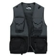 thumbnail image 1 of JXMVOJ Mens Summer Outdoor Work Safari Fishing Travel Photo Vest with Pockets, 1 of 2