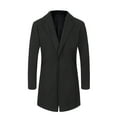 thumbnail image 1 of JXMVOJ Mens Wool Blend Coat Winter Trench Coats Notched Lapel Collar Single Breasted Overcoat Classic Peacoat Fashion Solid Turn Down Button Long Sleeved Capless Casual Woolen Coat With Pockets, 1 of 8